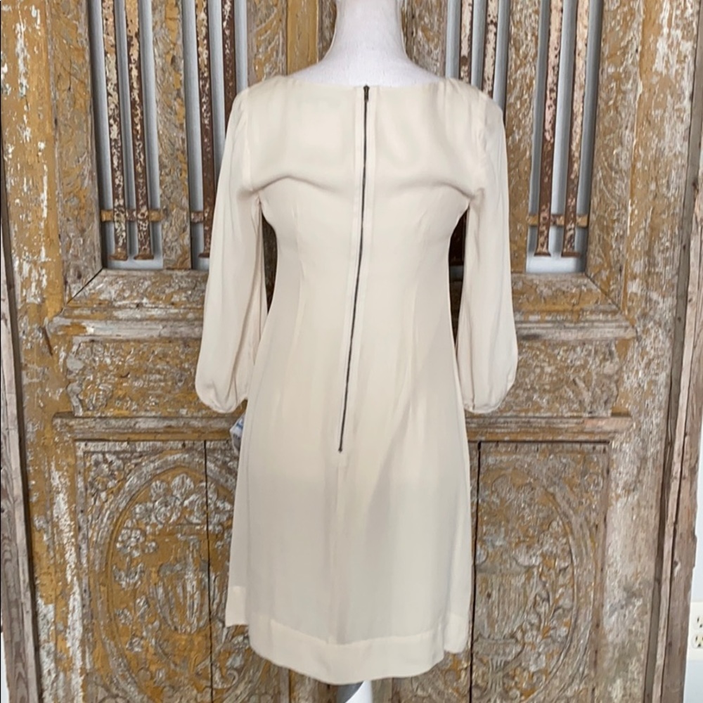 BETH ROWLEY SILK CREAM RUFFLE DRESS 2 NEW - Picture 5 of 9
